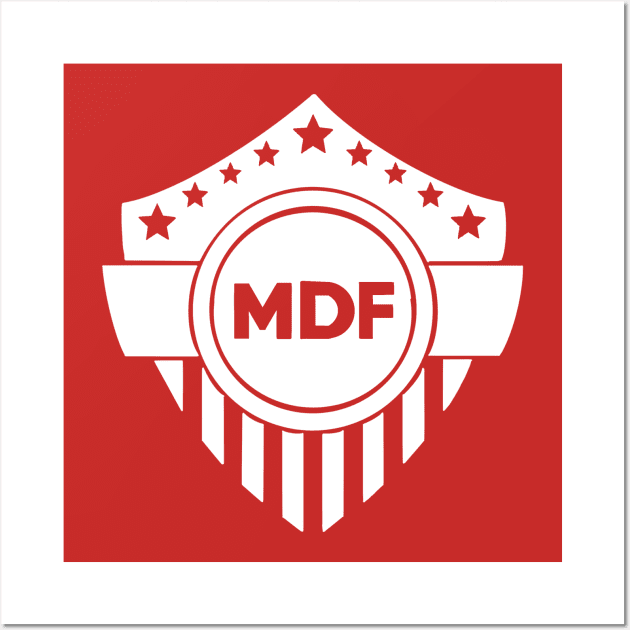 Minor Defense Force White Out Logo Wall Art by freezethecomedian